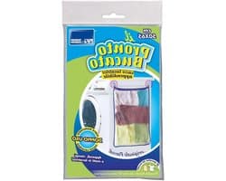 Wasknijperzak - Waszak Net - Kleding Wassen - Met Zuignappen - 14 x 24 x 1 cm - Wit