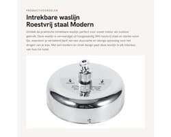 Dailygoods- Intrekbare Waslijn - Roestvrij Staal - Gevlochten Nylon Lijn - Draagvermogen 10 kg - Voor Binnen/Buiten - Eenvoudig te Installeren