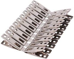80x Sterke Metalen Wasknijpers RVS - Duurzame Kledingclips voor Binnen en Buiten
