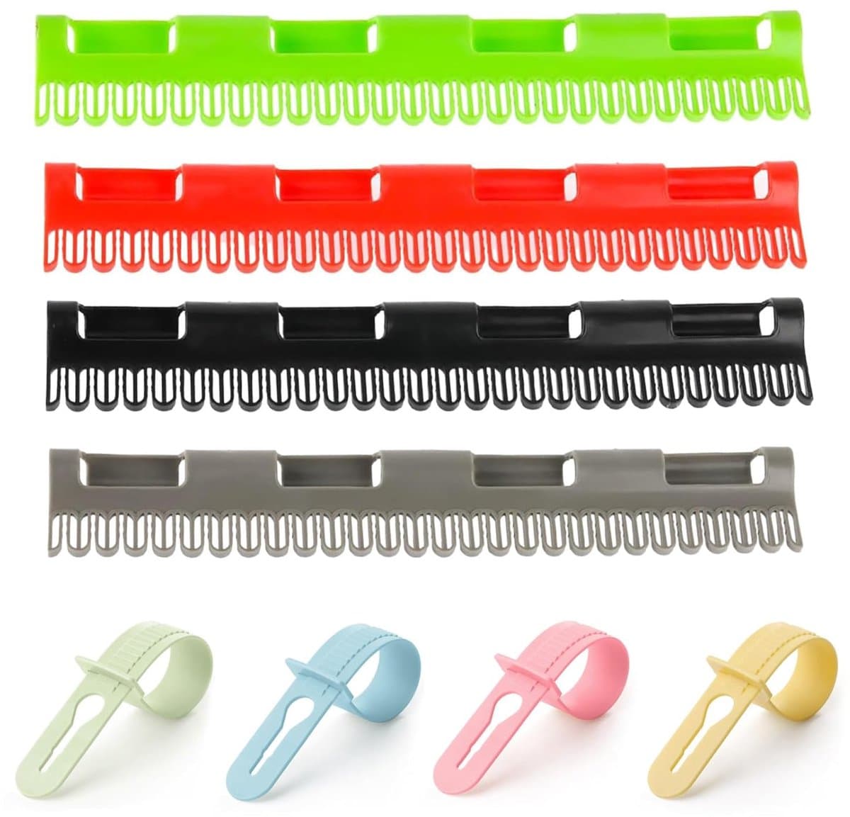 Sokkenhouders voor wasrek - 8 stuks - Antislip functie - Vier kleuren — afbeelding 1