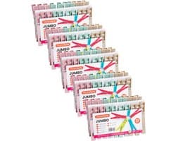 Plasticforte Wasknijpers XL formaat - 100x stuks - pastel kleuren mix - kunststof - 10 cm - Was ophangen
