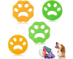 Haarvanger voor wasmachine - set van 4 - zwart - silicon