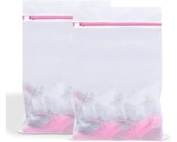Wasnetten voor Wasmachine - 2 Stuks Roze, Bescherming voor Fijne Was, 30 x 40 cm