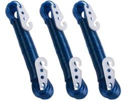Lifetime Clean Waslijn - 3x - 20 meter - PVC - blauw - drooglijn / waslijndraad - wasgoed ophangen - met 2 haakjes