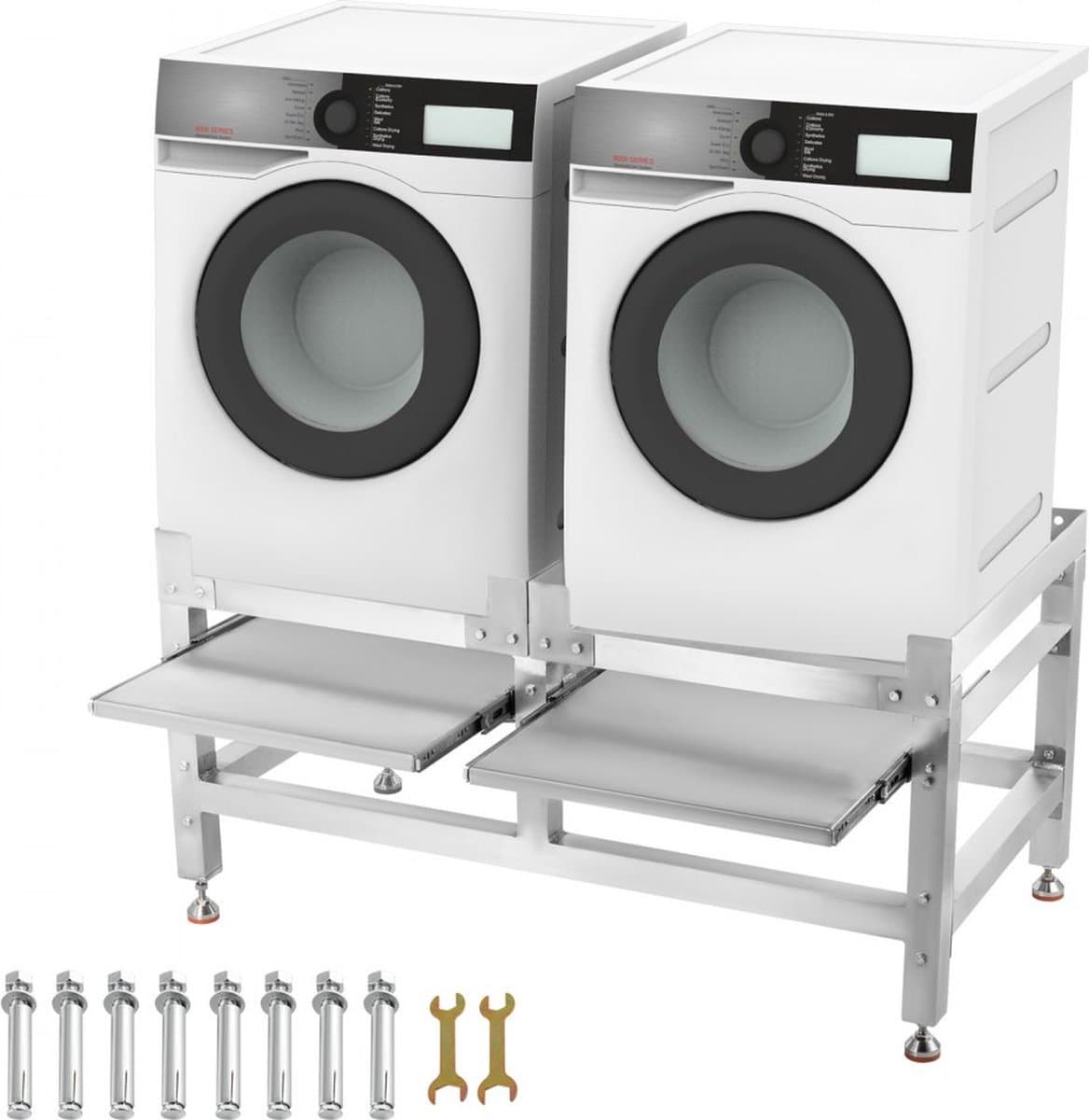 Bolt Edge Wasmachine Verhoger - Verstelbaar - Aluminium - Inclusief 2 planken — afbeelding 1