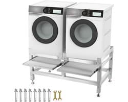 Bolt Edge Wasmachine Verhoger - Verstelbaar - Aluminium - Inclusief 2 planken