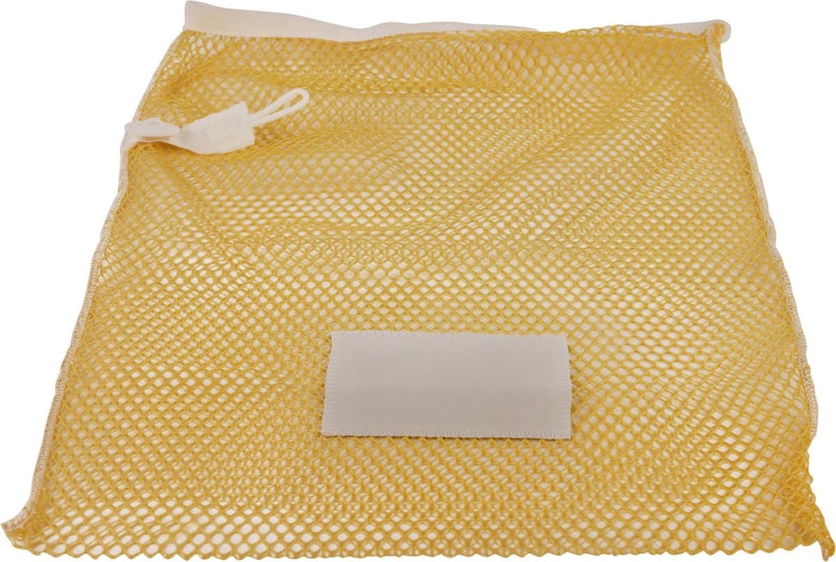 Premium wasnet 40x60 cm - Met knoopsluiting - Geel — afbeelding 1