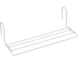 Tomado - Droogrek Iseo - 2 meter drooglengte - 58x17cm - Wit - Radiator - Balkon - Camping - Inklapbaar - Breedte aan te passen — afbeelding 1