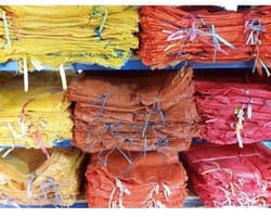 Ritselzakken - Opslagzakken - Groenten Opslaan - Met Trekkoord - 40 x 63 cm - Oranje