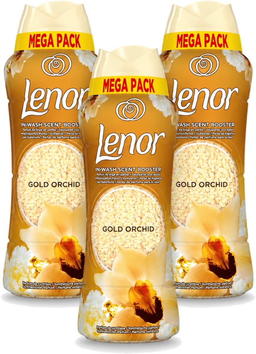 3 x Lenor – Geurparels – Gouden Orchidee – 570 g - Bulkverpakking - 3 stuks — afbeelding 1