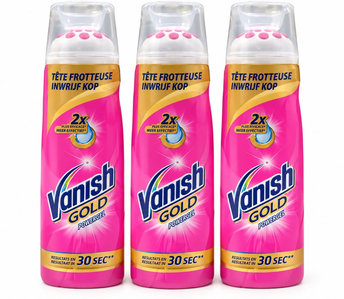Vanish - Gold Powergel - Vlekverwijderaar - Met inwrijfkop - 3x200ML — afbeelding 1
