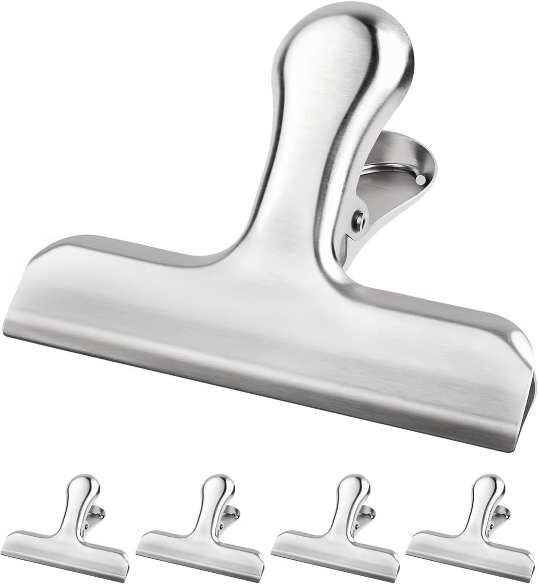 5 Stuks Bulldog Clips 76mm - Metalen Papierklemmen Voor Organisatie in Huis, Keuken, School en Kantoor — afbeelding 1