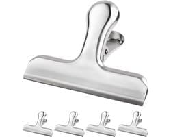5 Stuks Bulldog Clips 76mm - Metalen Papierklemmen Voor Organisatie in Huis, Keuken, School en Kantoor — afbeelding 1