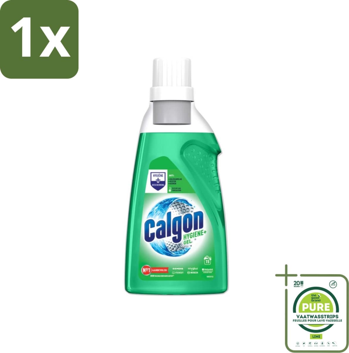 1 x Calgon – Wasmachinereiniger Gel – Hygiene+ – 750 ml - Wasmachinereiniger - Kalkpreventie - Wasmachine Hygiëne - Wasmachine Onderhoud - Geuren In Wasmachine — afbeelding 1