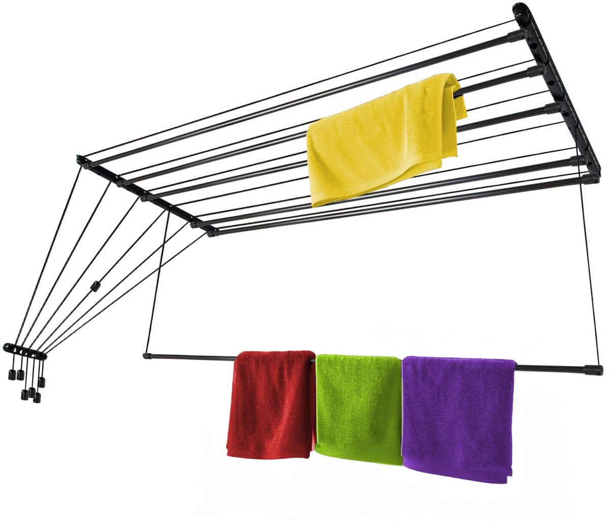 KADAX Hangdroger 6x140cm zwart AV140-P6St — afbeelding 1