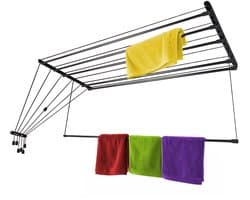 KADAX Hangdroger 6x140cm zwart AV140-P6St