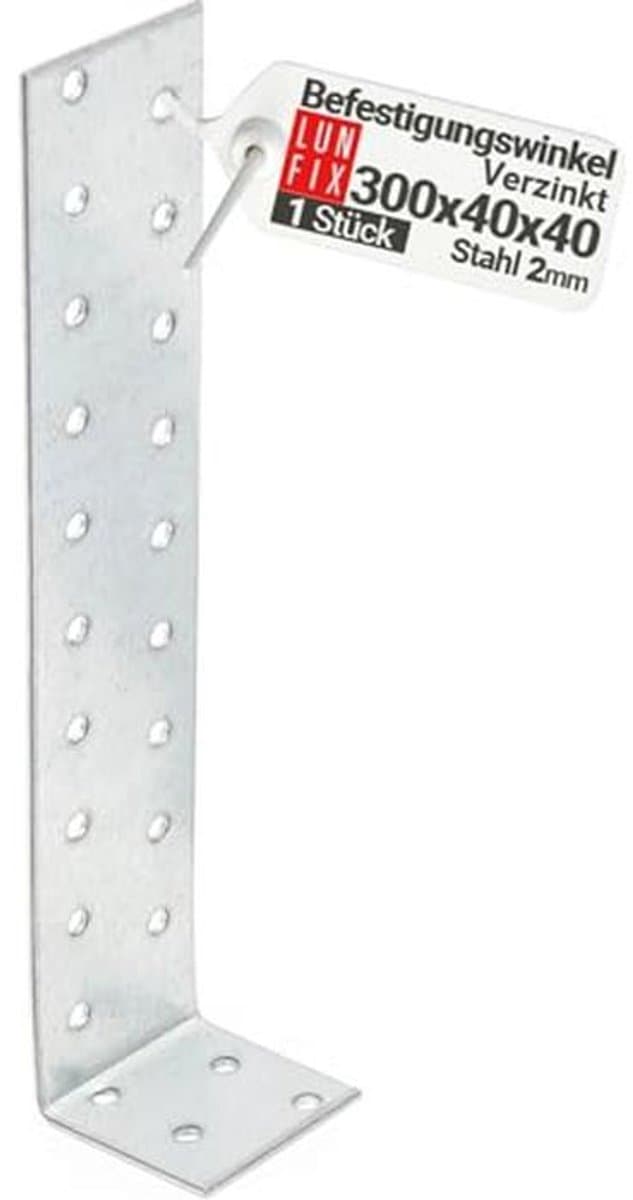 Betonanker 300 mm x 40 mm - Vlakstalen Anker voor Houtconstructies — afbeelding 1