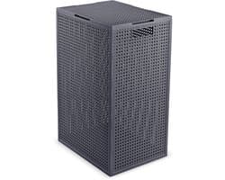 Curver Kaya Wasmand met deksel - 60L - 38x29x58,5 cm - Antraciet — afbeelding 1