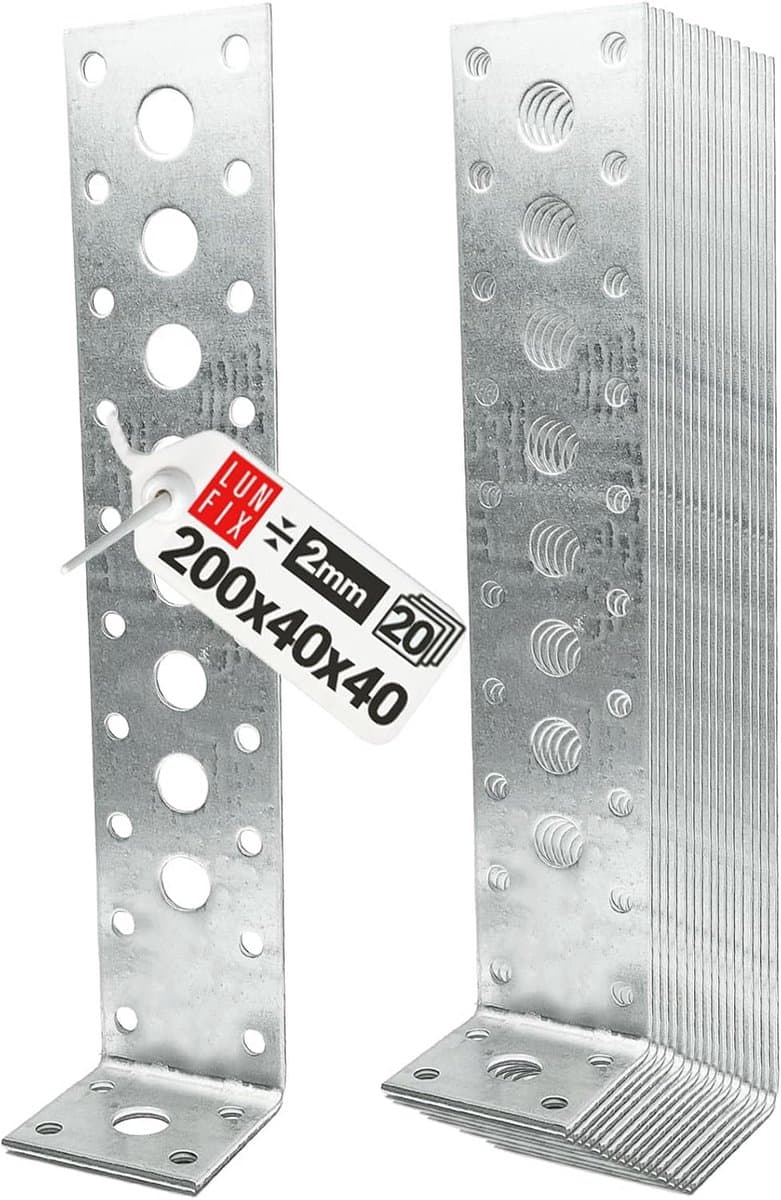 20 Stuks Platte Stalen Betonankers - Ideaal voor Houten Constructies en Verankering — afbeelding 1