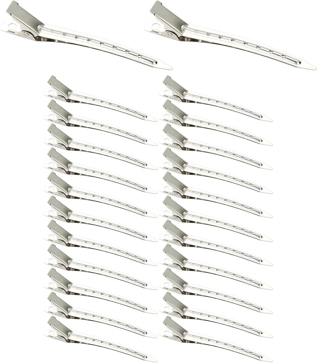 Haarspelden - Verdelingsklemmen - Professionele Styling - Antislip Ontwerp - 24 stuks 9 cm - Zilver — afbeelding 1