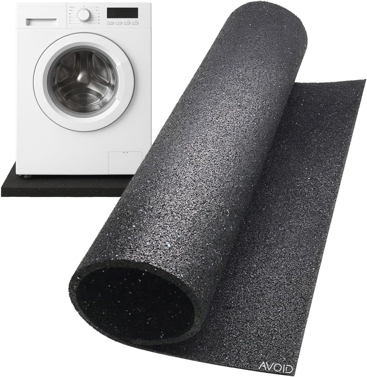 Anti-vibratiemat 60x60cm - Snijbare Rubberen Trilmat voor Wasmachine en Droger - Vermindert Trillingen en Geluid - Antislip Onderlegger — afbeelding 1