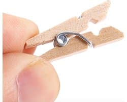 Mini Wasknijpers Hout - 25MM - 100 stuks