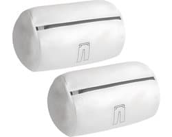 2 stuks net-waszakken, wasnet, wasnet voor wasmachine, waszak, herbruikbare en mesh-waszak voor jeans, overhemden, lichte jassen, T-shirts, enz. (22 x 33 cm)