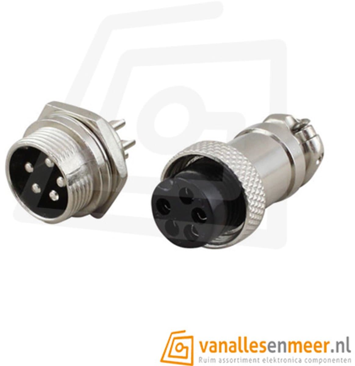 GX16-5 Connector Set – 5-Pins – Male & Female — afbeelding 1