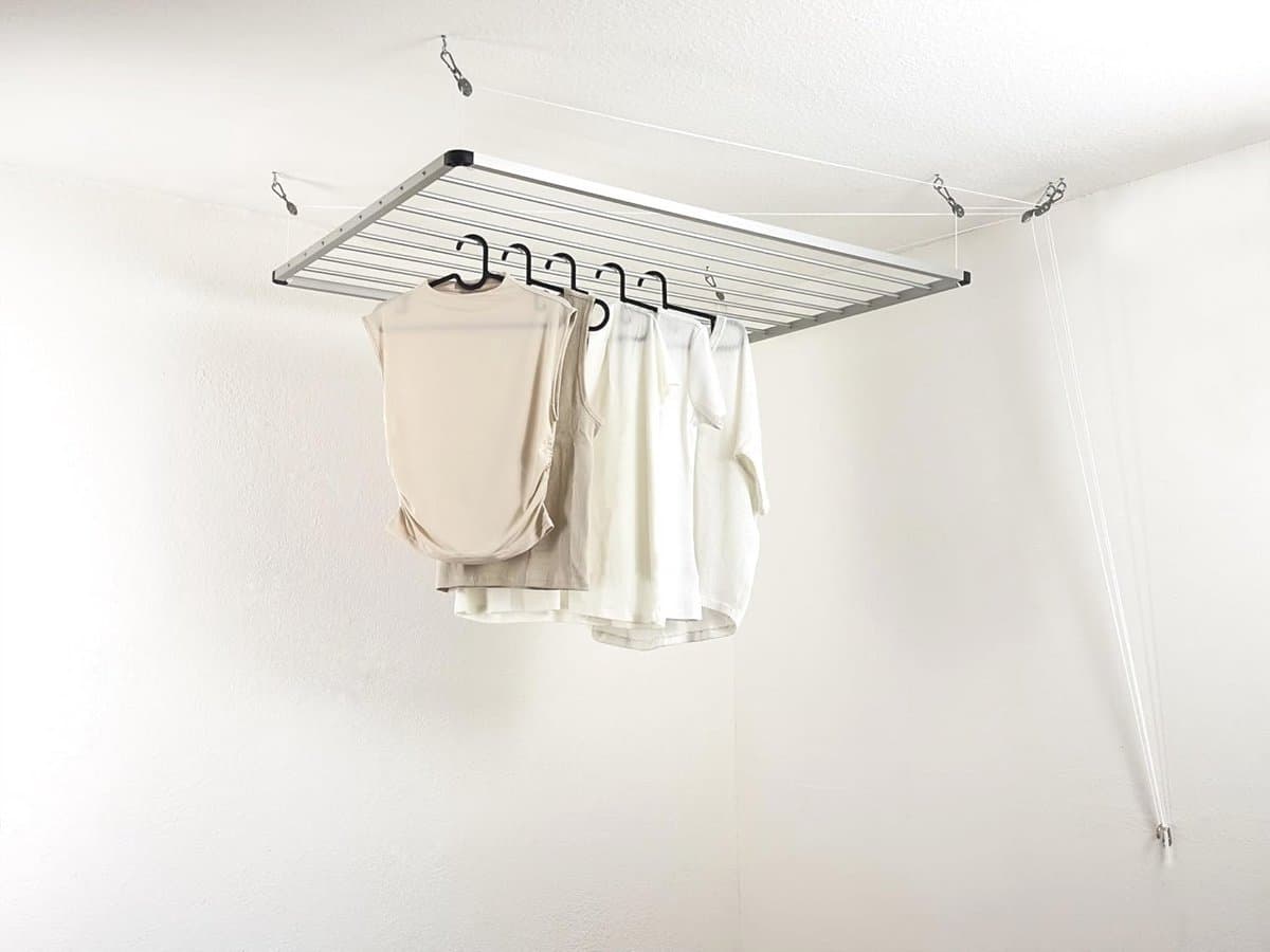 Ruimtebesparende Plafondwasdroger 120 cm – Ideaal voor Binnen en Buiten, Eenvoudige Montage, Maximale Droogcapaciteit — afbeelding 1