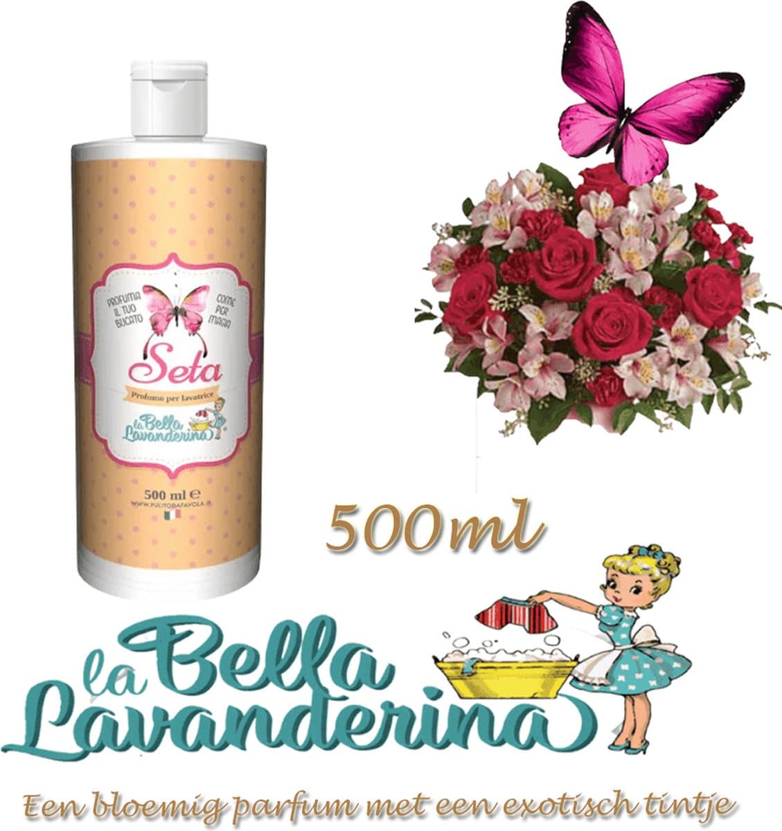 Wasparfum La Bella Lavanderina , Seta (zijde) 500 ml — afbeelding 1