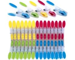Kleurige en Weerbestendige Wasknijpers met Zachte Grip - 30 Stuks voor Kleding, Handdoeken en Sokken