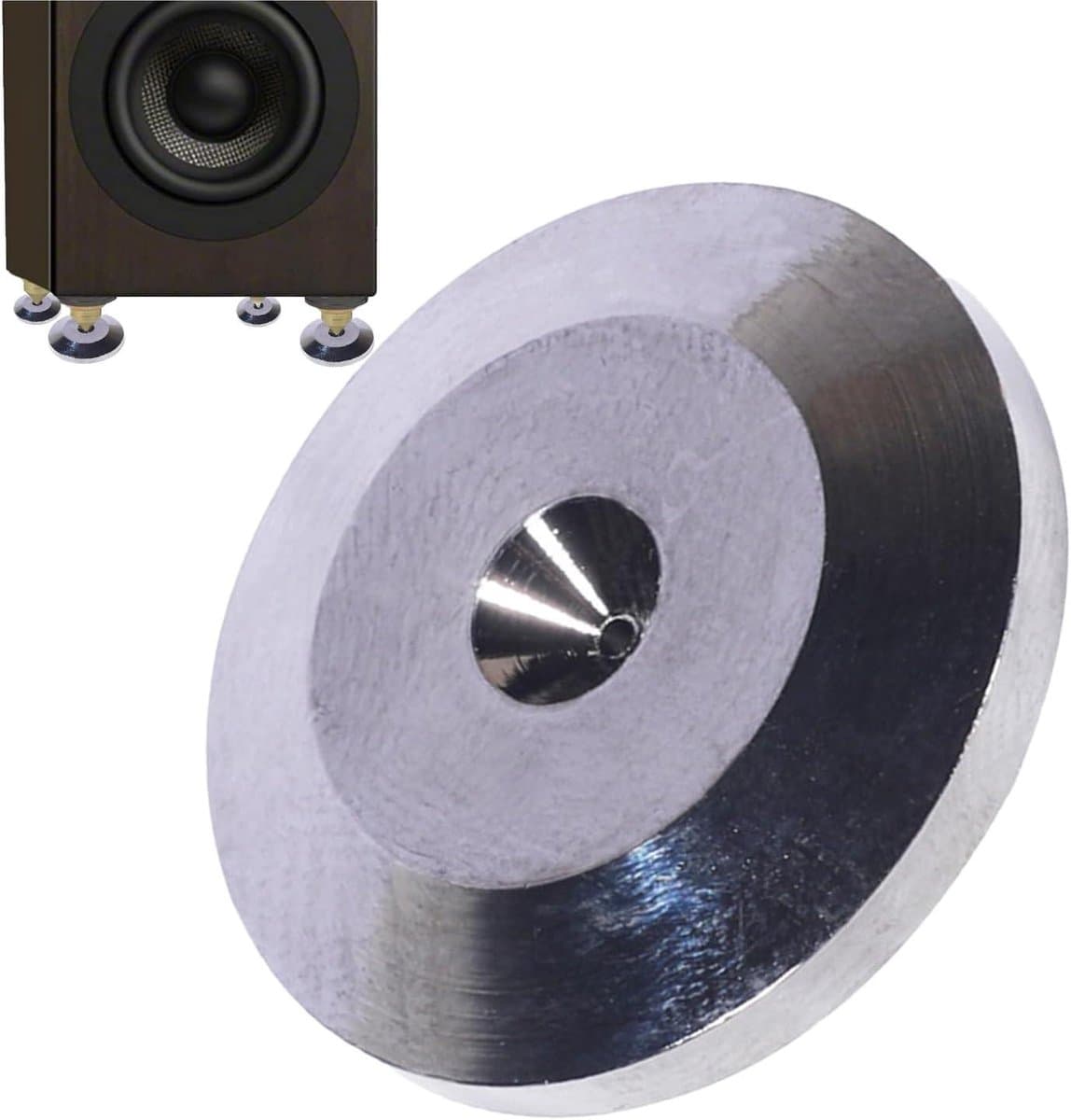Luidspreker Isolatievoeten - Trillingsdempers Pootjes - Audio Verbetering - Zuiver Koper - 2.5 cm - Zilvergrijs — afbeelding 1