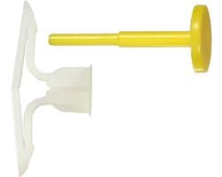 Hollewandanker - Gipsplaatplug - Muren Bevestigen - Voor Gips En Tegel - 5.59 x 8.64 cm - Wit Geel