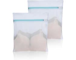 Mesh Waszakken met Ritsen - 2 Stuks 30 x 40 cm, Herbruikbare Waszak voor Delicate Kleding, Ondergoed en Sokken