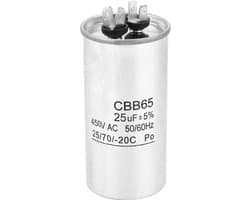 Allecto - Motorcondensator - CBB65 condensator - Aluminium behuizing - 25UF 450V - Voor airconditioning - Betrouwbaar en duurzaam