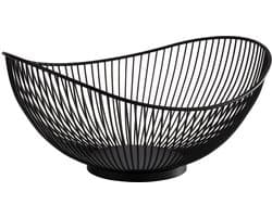 APS Fruitschaal - Fruitmand - Metaal - Zwart - 29,5 x 25,5 x 13,5 cm - 25,5 x 13,5 cm