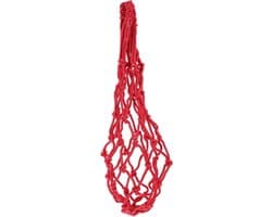 Hangende Voerzak - Fruithouder Netzak - Kippen Voeren - Wasbaar Polyester - 41X51CM - Rood