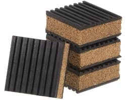 Dailygoods- Vibratiepads 4 Stuks - Antislip/Geluidsreductie - Duurzaam Rubber/Kurk - Voor Wasmachine/Loopband - Olie- en Weerbestendig - 2" x 2" x 7/8 - Geluidsisolatie