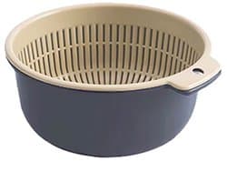 Dailygoods- Wasmand Dubbellaags - Keuken Zeef - Vergiet Kom - Ruimtebesparend - Hittebestendig - Handgrepen