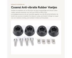 Dailygoods- Rubber Voeten Anti-vibratie - 3D Printer Accessoires - Geschikt voor Prusa i3 MK3/MK3S - Duurzaam - Inclusief M4 Bouten - Eenvoudige Installatie - 3D Printer Onderdelen