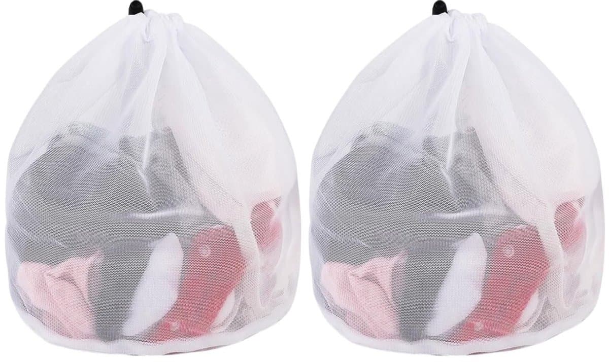 Dailygoods- Wasnet - 2 Stuks - 40 x 50 cm - Fijn Gaas - Herbruikbaar - Ondergoed/Sokken - Duurzaam Polyester - Waszak — afbeelding 1