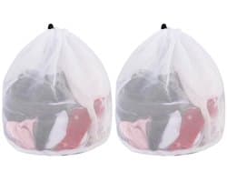 Dailygoods- Wasnet - 2 Stuks - 40 x 50 cm - Fijn Gaas - Herbruikbaar - Ondergoed/Sokken - Duurzaam Polyester - Waszak
