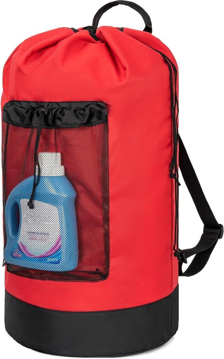 Grote Waszak van 90 Liter, Waterdicht en Vouwbaar, Ideaal voor Thuis, College en Sport, Met Verstelbare Schouderbanden — afbeelding 1