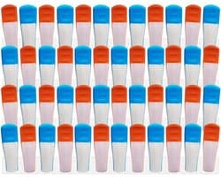 Wasknijpers - Kledingknijpers - Gevoelige Was - Softgrip - 48 stuks - Blauw Oranje