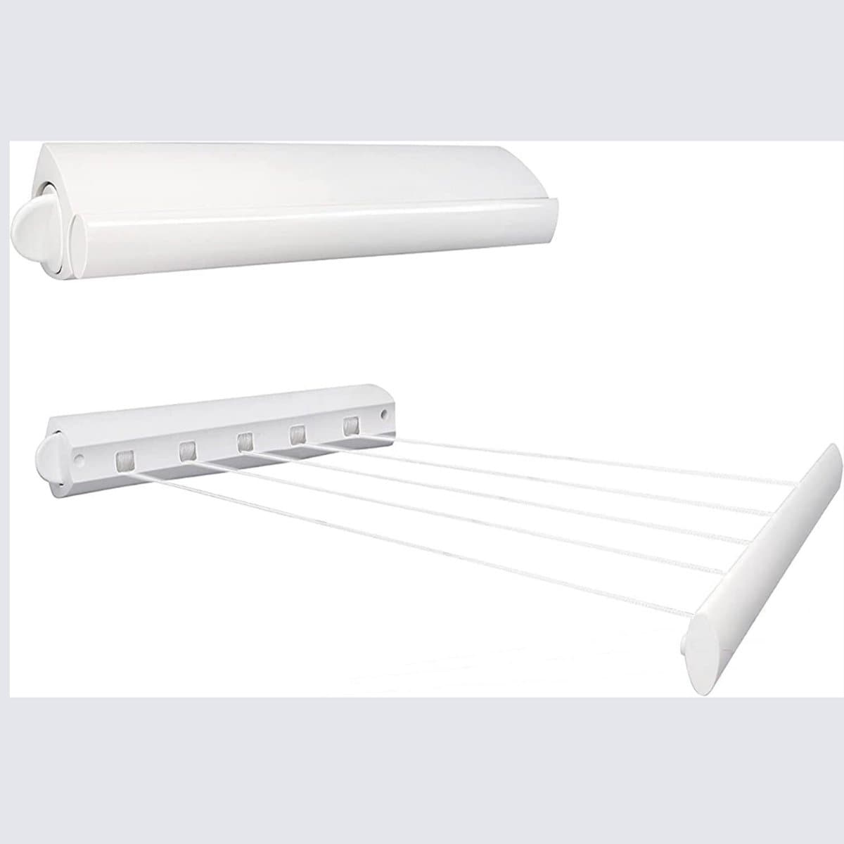 QIN® Droogrek Muur - Droogrek wand - Wasrek Muur - Ovaal - Wit - 49cm x 420cm x 8cm — afbeelding 1