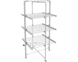 Calviero® Elektrisch droogrek - Wasrek - Verwarmd - Aluminium - 143 x 72 x 9 cm