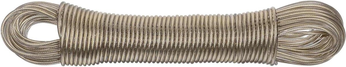 Draad Waslijn - Reis Touw - Kleding Drogen - Stevige Materialen - 2000 cm - Zilver — afbeelding 1
