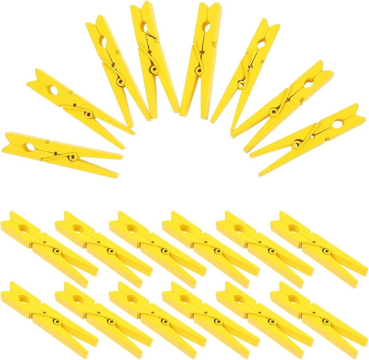 30 Stuks Bamboe Wasknijpers - Houten Wasknijpers voor Creatief Gebruik en Decoratie — afbeelding 1