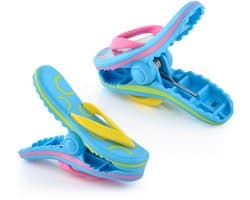 O2COOL - Boca Clips® Extra Stevige Handdoekclips - Slippers Hibiscus