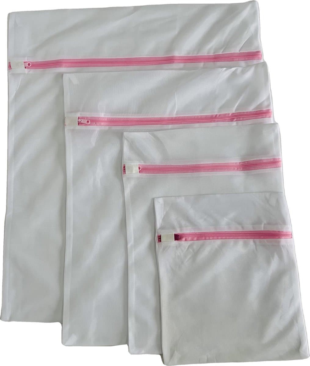 MCH Quality waszakken - Laundry bag - Set van 4 waszakken met rits - Transparant - Wasnet - Waszakjes - Vakantie als kledingsorteerder - Groot formaat - wasmachinezakjes - Laken/schoenen/bh/ondergoed/kleding — afbeelding 1